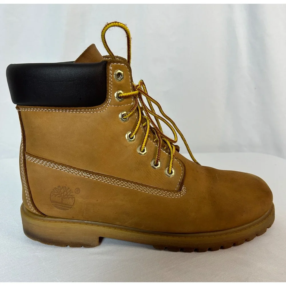 Timberland 6 Inch Premium Waterproof Wheat Nubuck Leather Boots 10667 Mens 10